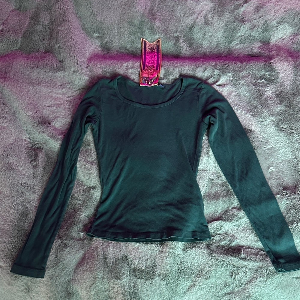 ✨🆕NWOT!L.A.M.B. Dark Teal Long Sleeve Top! Sz M! Fall 2005 Collection!RARE!✨